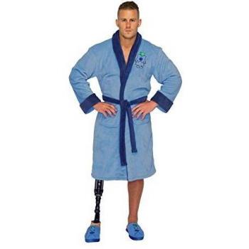 Groovy Grumpy Mr Fleece - Albornoz para hombre, color azul
