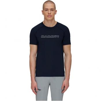 Camiseta de montaña para hombre Mammut Selun FL Logo, manga corta, color azul oscuro, talla M