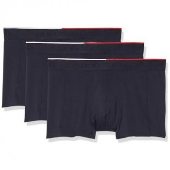 Pack 3 Bóxer Microfibra Tommy Hilfiger para Hombre, Color Azul Desierto, Talla S