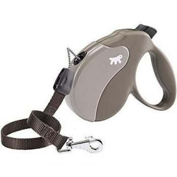 Ferplast - Correa retráctil para Perros Amigo Cord Long, Cordón Enrollable, 7 m, máx. 20 kg, Tórtola