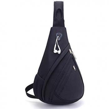 Bolso Pecho Táctico Impermeable Unisex para Ciclismo y Viajes - Mochila Casual Negra
