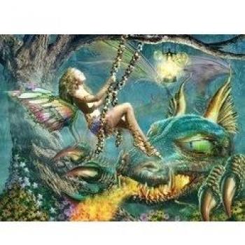 3129 MGL dragón y hada Swing Fine Wall Art Nostalgic Retro de Metal pared publicidad placa decorativa