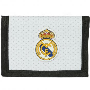Cartera Safta Real Madrid C.F. 1ª Equipación Blanco Gris 12,5 x 9,5 x 1 cm