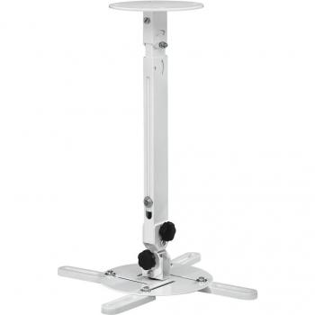 Soporte de Techo y Pared para Proyector Hama 00220880, Altura Ajustable, 360° Giratorio, hasta 15 kg, Color Blanco