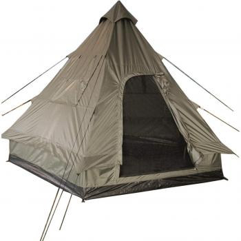 Tienda Tipi Mil-Tec para 4 personas, color verde oliva, dimensiones 290 x 270 x 225 cm