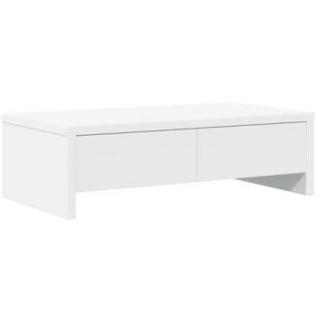 vidaXL Monitor Stand with Drawers White 50x27x15 cm Engineered Wood