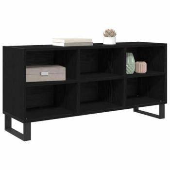 Gabinete de TV de Madera Ingenierada Roble Negro 103,5 x 30 x 50 cm