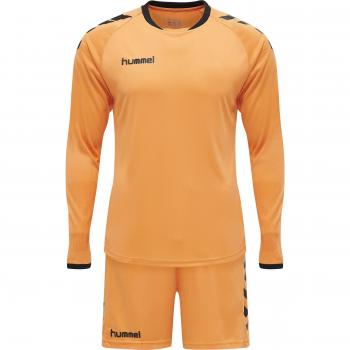 Conjunto Hummel Core para Hombre, 100% poliéster, incluye camiseta de manga corta y pantalones cortos, diseño clásico con logotipo Hummel en el pecho y laterales, tecnología de secado rápido, ideal para entrenamiento y