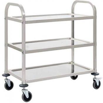 vidaXL 3-Tier Kitchen Trolley 95x45x83.5 cm Stainless Steel