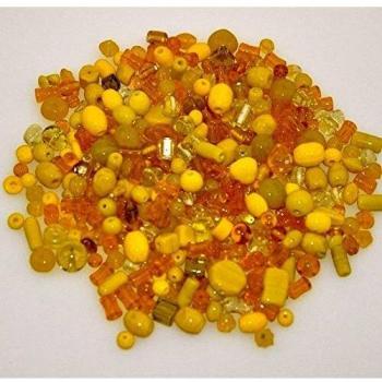 Playbox - Cuentas de vidrio 200g amarilla -