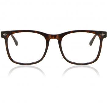 Gafas Recetadas Cuadrado Montuta Completa Plástico Tortoiseshell para Hombre - Gafas Anti-Azules - SmartBuy Collection