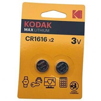 Pila de Litio Kodak CR1616 de Un Solo Uso (2 unidades)