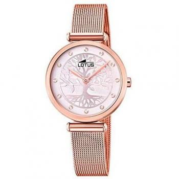 Lotus Bliss 18710/2 Reloj para Mujer con Esfera Rosa y Caja de Acero Inoxidable 316L Marrón