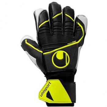 Uhlsport Guantes de Portero Soft Flex Frame Jr., Noir/Jaune Fluo, Talla 7.5