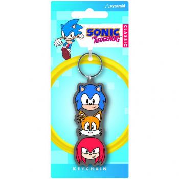Llavero de PVC Trio Stack Sonic The Hedgehog - 6 cm (Sonic, Tails y Knuckles)