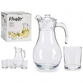 Vivalto Set De Vasos Vivalto Vidrio 5 Pcs Jarra 4 X