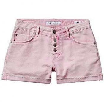 PEPE JEANS DONA - Pantalon Corto Mujer Color: Rosa Talla: 29