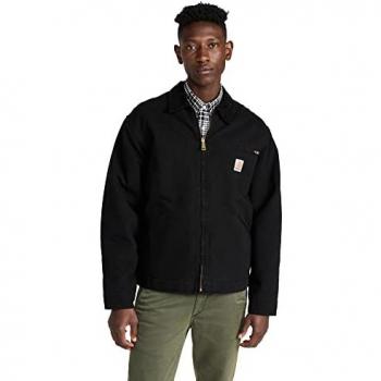 Carhartt WIP Men's OG Detroit Jacket - Black - Size L - 100% Cotton Canvas