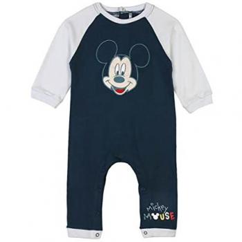 Pelele de Manga Larga Interlock Mickey Mouse Azul para Bebé 18 Meses