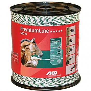 Hilo Conductor PremiumLine AKO Blanco/Verde 500m