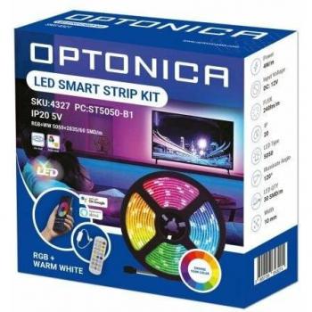 Cinta LED RGB + Blanco Cálido de 6W DC, 5V, 60 SMD/m, Longitud 2m con WiFi para TV