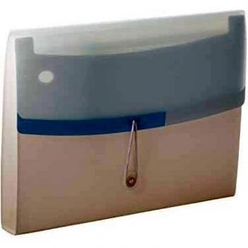 Tarifold Es 511321 - Carpeta Clasificadora Acordeón Archivadora Extensible Portátil Organizador Documentos para A4 con 13 Compartimientos, Gran Capacidad, Color Dream, Blanco/Azul pastel