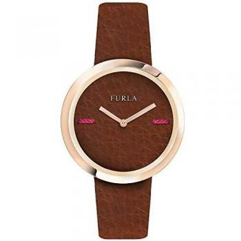 Furla Women's Leather Strap Quartz Watch R4251110508 - 34mm Rose Gold