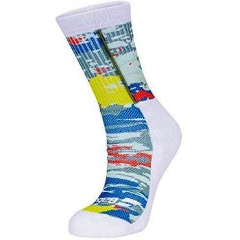 Babolat Graphic Socks Men Calcetines, Hombre, White/Rabbit, 43/46