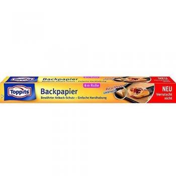 Toppits Rollo de papel para hornear con base antideslizante, 1 x 8 m, color marrón