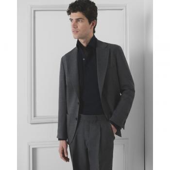 Silbon - Americana de traje de hombre unique regular lisa en color gris