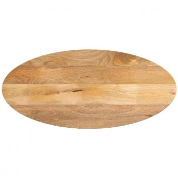 Tablero de mesa ovalado de madera maciza de mango 100x40x2,5 cm color marrón vidaXL