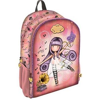 SANTORO Mochila 2 Cremalleras Gorjuss Little Dancer, 315x400x225 mm, Salmón