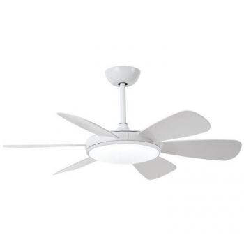 Ventilador de techo silencioso DC Mode LED 24W CCT regulable con temporizador y 5 velocidades
