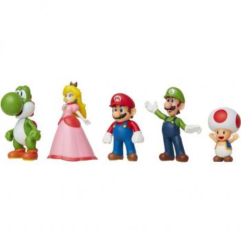 Jakks Pacific Super Mario 5-Pack Figuras Articuladas de 6cm Multicolor