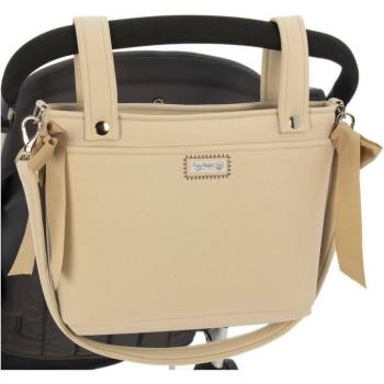 Bolso talega pequeño para silla de paseo Rosy Fuentes - Bolso compacto y ligero, diseño moderno, fabricado en materiales resistentes y fáciles de limpiar, múltiples compartimentos para organización, compatible con la mayoría de sillas de paseo