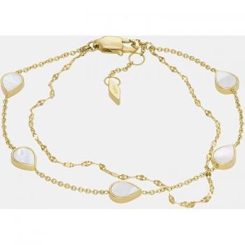 Pulsera de Dama Fossil de Acero Inoxidable con Teardrop y Perlmuto JF04317710