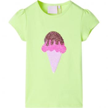 Camiseta infantil amarillo neón 116