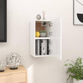 vidaXL Muebles para TV/salón de pared 2 uds blanco 30,5x30x30 cm, Mueble de Salón, Mueble TV, Mesa de TV, Mueble Televisor
