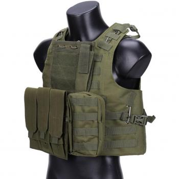 QMFIVE Chalecos Tácticos, Anfibio Chaleco táctico Militar Molle Chaleco Combate Asalto Placa Camuflaje Chaleco del Portador para tactico Airsoft Outdoor