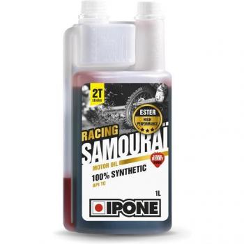 Aceite para motos IPONE Samourai Racing 2T de motor, aroma a fresa, presentación de 1 litro