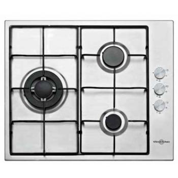 Encimera de gas Vitrokitchen EN630LIB con 3 quemadores y acabado en acero inoxidable
