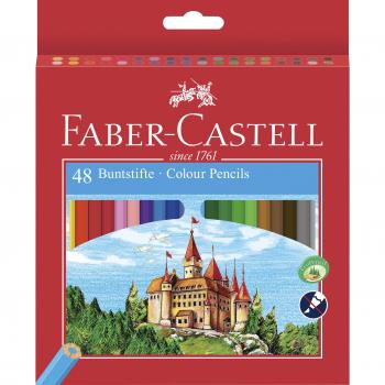 Faber-Castell 120148 - 48 Lápices de colores con forma hexagonal