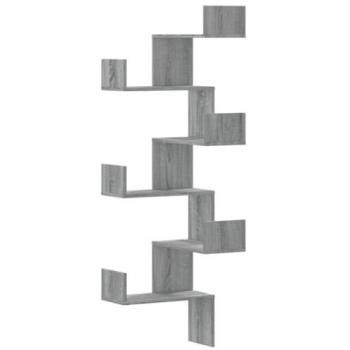 Estantería de pared angular Sonoma gris 45x45x147 cm multicapa