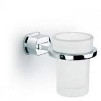 Baño Diseño - Portavasos Pared Cristal Pop De Baño Diseño Cromo