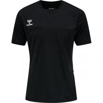 Camiseta Hummel hmlreferee chevron de manga corta, diseño Chevron, material ligero y transpirable, ideal para actividades deportivas