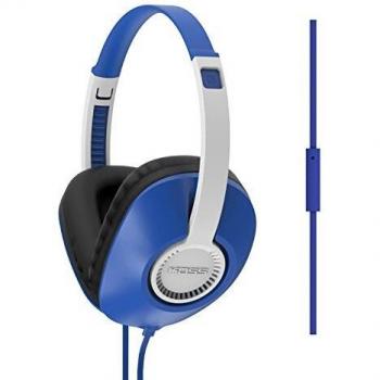 Auriculares Koss UR23i - Circumaurales, Fijos, con Micrófono, Cableados, Jack 3.5mm, Color Azul