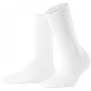 Falke Family Women's Short Socks - Sustainable Cotton Blend, White, Size 35-38