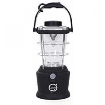 Linterna de Campamento O'CAMP - 12 LEDs, Mango y Brújula Incluidos, Compacta y Práctica, Color Negro