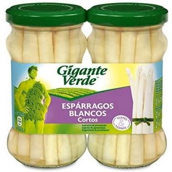 Gigante Verde - Bipack Frasco Espárragos Blancos Cortos 2 x 190 g