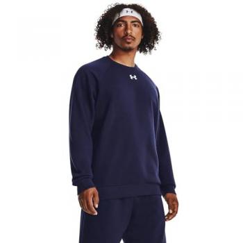 Under Armour Rival Fleece Crew Sweatshirt - Midnight Navy - Men's Large - Casual, Sportswear, Cotton